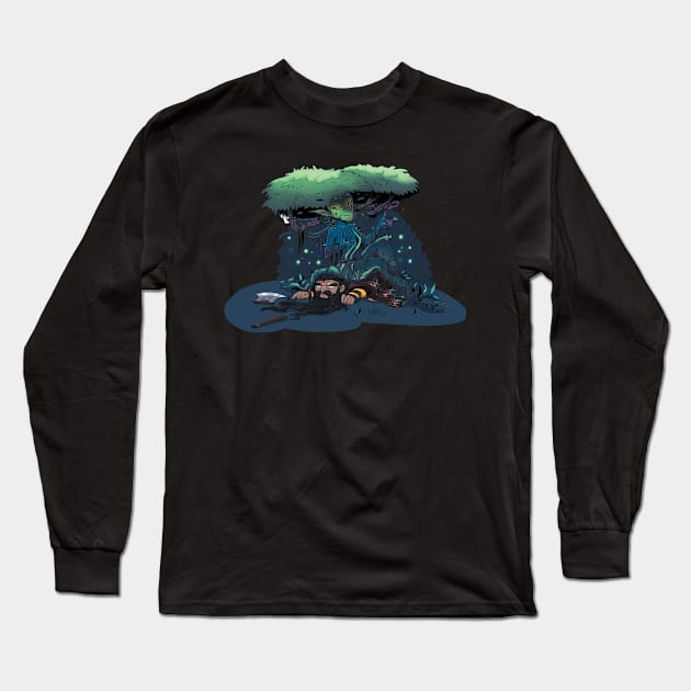 Sitting Under a Tree Long Sleeve T-Shirt by masciajames